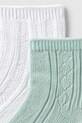 Παιδικές κάλτσες Mayoral Newborn 2-pack 9863.1F.Newborn.PPYH πράσινο SS25
