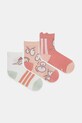 Дитячі шкарпетки adidas Performance 3-pack довгі шкарпетки рожевий JD1327
