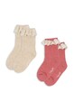 Дитячі шкарпетки Konges Sløjd 2 PACK POINTELLE SOCKS 2-pack довгі шкарпетки рожевий KS102892