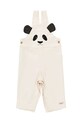 Hlače na naramnice za dojenčke Donsje Kladi Overalls Panda Tkanina bež 3036601