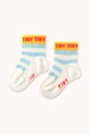 Tinycottons skarpetki dziecięce STRIPES SHORT HEIGHT SOCKS skarpetki długie niebieski SS25.458