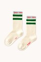 Detské ponožky Tinycottons TINY MEDIUM HEIGHT SOCKS dlhé ponožky zelená SS25.457