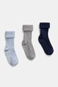 Дитячі шкарпетки United Colors of Benetton 3-pack меланж блакитний 6ORAF211S.W.Seasonal
