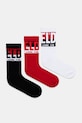 Diesel sosete SKM-RAY-THREEPACK SOCKS 3-pack sosete lungi rosu 00SAYJ.0IQAR