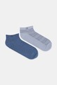 Ponožky Calvin Klein 2-pack hladký modrá 701232663