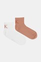 Ponožky Calvin Klein Jeans 2-pack jemný vzor oranžová 701231392