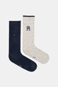 Κάλτσες Tommy Hilfiger 2-pack λεπτό μοτίβο σκούρο μπλε 701232599