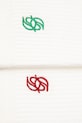 Κάλτσες Drôle de Monsieur La Chaussette D Miroir 2-pack G.SK124.CO024.MC λευκό SS25