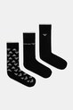 Ponožky Emporio Armani Underwear 3-pack hladký černá EM000554.AF13202
