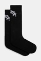 Шкарпетки Marcelo Burlon County Goth Short Socks Black White довгі шкарпетки чорний CMRA015S25KNI0031001