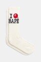 Шкарпетки A Bathing Ape Ilove bape довгі шкарпетки бежевий 1K80184004
