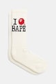 Čarape A Bathing Ape Ilove bape visoke čarape bež 1K80184004