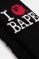 Ponožky A Bathing Ape Ilove bape 1K80184004 černá SS25