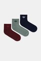 Носки adidas Originals 3 шт короткие носки бордо JI9495