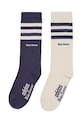 Čarape adidas Originals x Wales Bonner 3S Sock 2-pack pruge mornarsko plava JV8684
