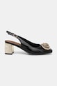 Kurt Geiger London czółenka skórzane Chelsea Block Slingback 3415000189.BLACK czarny SS25