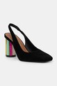 Kurt Geiger London pantofi cu toc Perspex Heel Sling gros negru 3968505209.BLACK