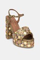 Kurt Geiger London sandale Kensington Platform Sandal gros aur 9798866609.GOLD