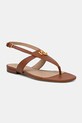 Δερμάτινα σανδάλια Lauren Ralph Lauren Everley φλατ καφέ 802959145002.200
