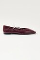 Kožené balerínky Alohas Sway burgundské S00191.16