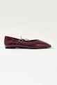 Alohas balerini de piele Sway burgundia S00191.16