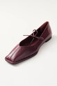 Alohas balerini de piele Sway S00191.16 burgundia SS25