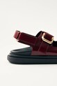 Alohas sandale de piele Harper S100731.01 burgundia SS25