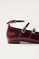 Alohas baleriny skórzane Luke S100056.03 bordowy SS25