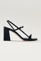 Alohas sandali in pelle Elyn pelle fiore nero S100642.01