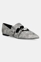 HUGO bőr balerina cipő Maridia szürke 50536406.060