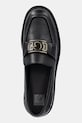 Δερμάτινα μοκασίνια Guess SHUTTLE μαύρο FLPSHU.LEA14.BLACK