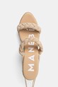 Manebi sandale din piele întoarsă Hamptons Two Braided Bands Wedge Espadrilles bej M.1.1.WE