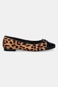 Tory Burch baleriny skórzane Cap-Toe Ballet 154509.201 brązowy SS25