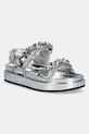 Сандали Tory Burch Kira Embellished Sport Sandal изкуствен сребърен 164798.020