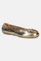 Kožené balerínky Tory Burch Minnie Travel Ballet zlatá 162598.723