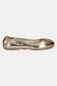 Шкіряні балетки Tory Burch Minnie Travel Ballet 162598.723 золотий SS25
