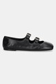 AGL balerini de piele Ceramic D840001PGKA0761013 negru SS25
