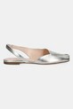 AGL baleriny skórzane Rina Sling B D550002PCFOILE0244 srebrny SS25