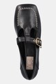 Kožené balerínky AGL Ceramic Shoes čierna D840006PGKA0761013
