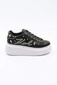 Karl Lagerfeld sneakersy skórzane ANAKAPRI platforma czarny KL63525.00S
