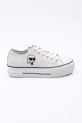 Karl Lagerfeld tenisówki skórzane KAMPUS MAX NFT płaska biały KL60425T.011