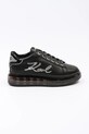 Кожаные кроссовки Karl Lagerfeld KAPRI KUSHION платформа чёрный KL62610H.00X