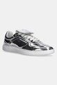 Karl Lagerfeld sneakers din piele ATLAS plată argintiu KL63820.1MS