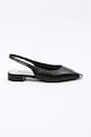 Karl Lagerfeld baleriny skórzane KERRIE odkryta pięta czarny KL40151.000
