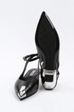 Karl Lagerfeld baleriny skórzane MILLIE czarny KL40134.000