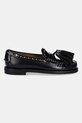 Weekend Max Mara mocasini de piele WEEKENDAN 2515521014600.BLACK negru SS25