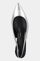 Δερμάτινες γόβες Weekend Max Mara GALLICO ασημί 2515521034600.SILVER