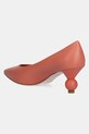 Încălțăminte Weekend Max Mara pantofi de piele RENZA 2515521054600.PINK portocaliu