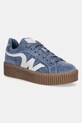 Sneakers boty Weekend Max Mara DEDALO platforma modrá 2515761094600.L.BLUE
