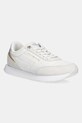 Sneakers boty Tommy Hilfiger ESSENTIAL RUNNER semišová kůže bílá FW0FW08332